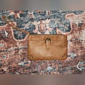 Small Faux Leather Wristlet